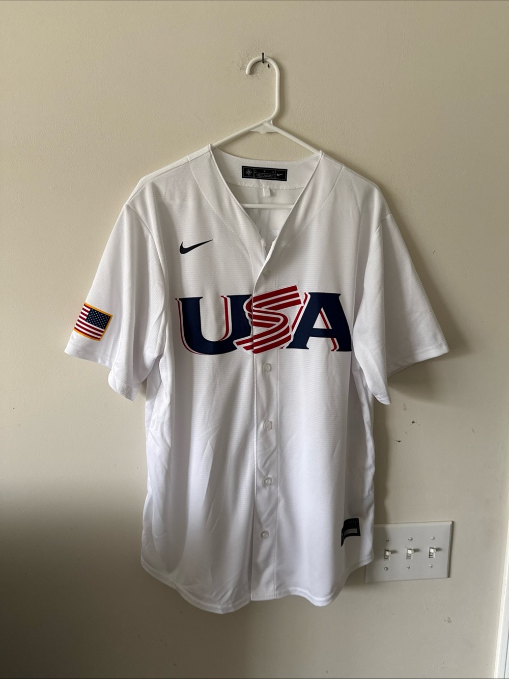 Men's Nike Jeff McNeil #1 Team USA 2023 WBC Authentic Jersey Sz L - RARE